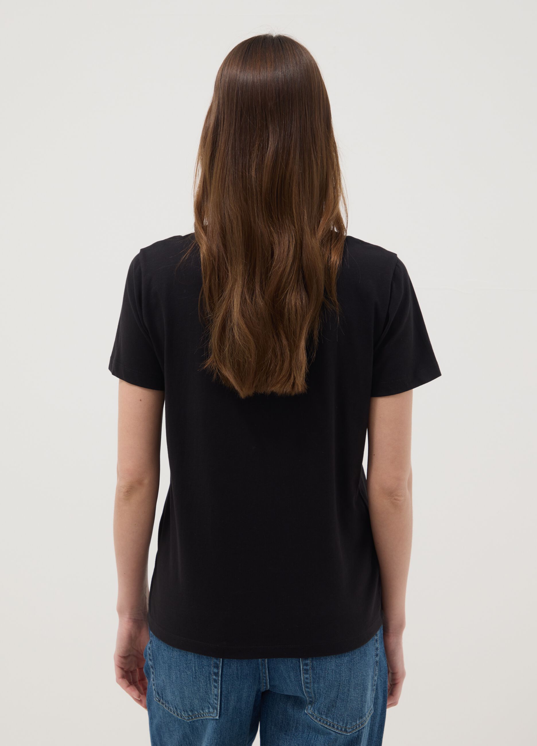 T-shirt in puro cotone nero regular fit con stampa K-Pop Demon Hunters
