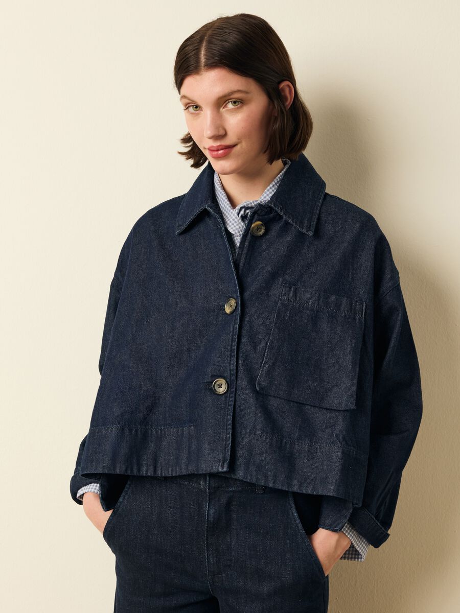 Giacca in denim con tasca_1