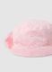Girls' pink pure cotton bucket hat with floral embroidery_2