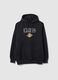Black cotton blend sweatshirt with Los Angeles Lakers print_4