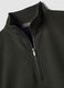 Grey cotton-blend half-zip sweatshirt with crew neck_1