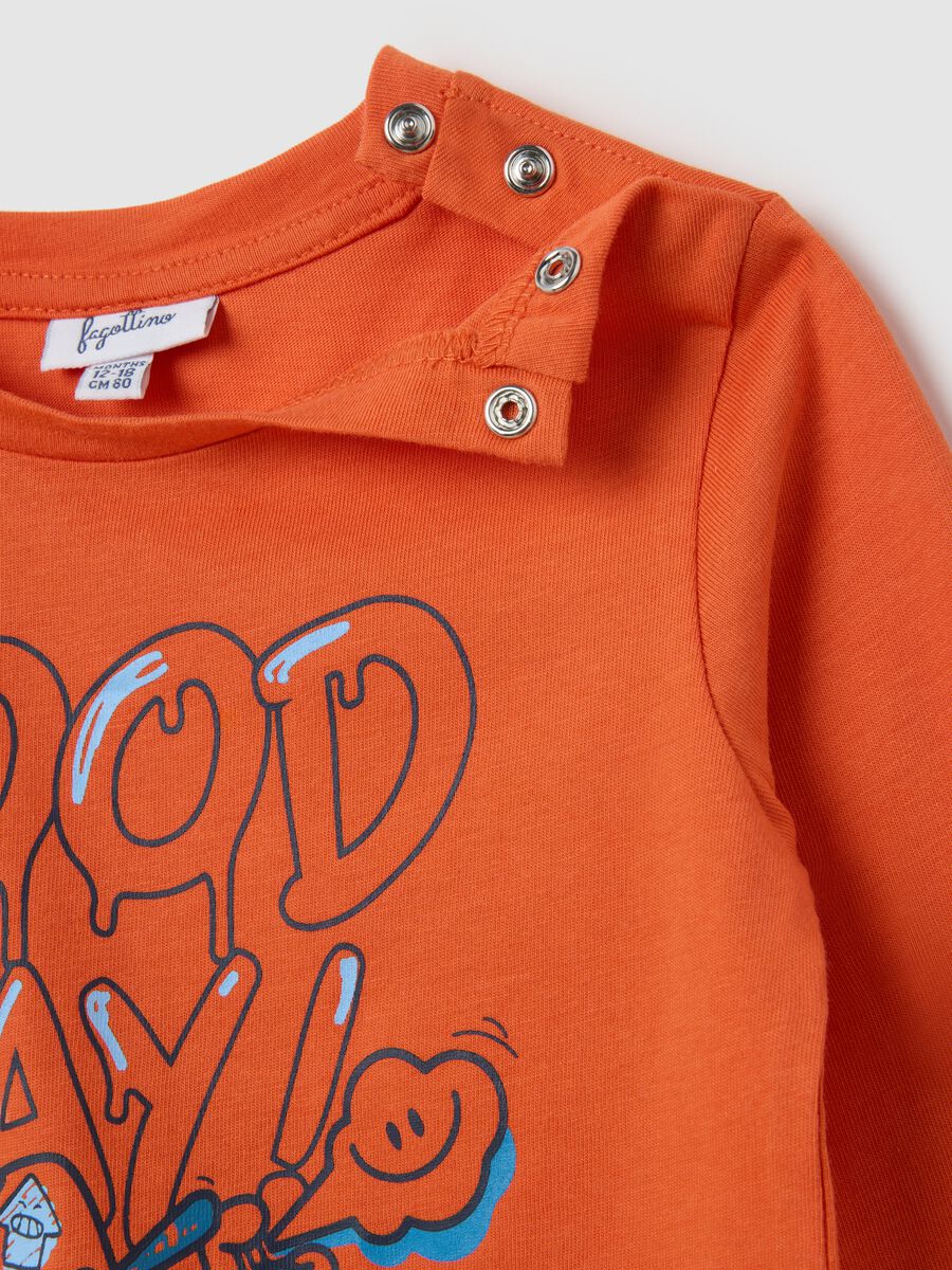 Orange regular fit pure cotton children's jumper_3