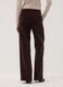 Brown The Iconic Pants straight-fit ribbed stretch-cotton trousers_3