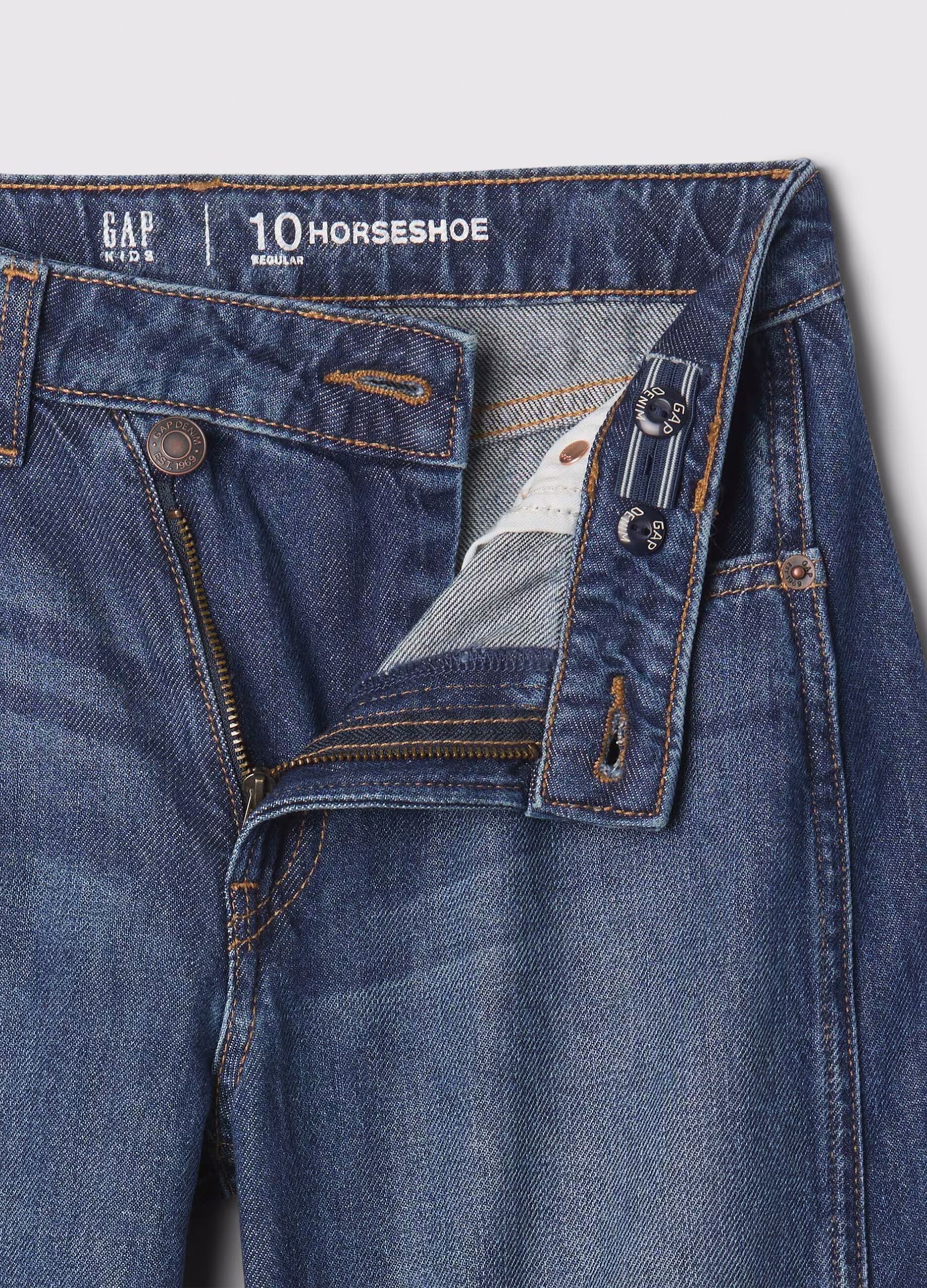 Balloon-fit jeans in denim with five pockets