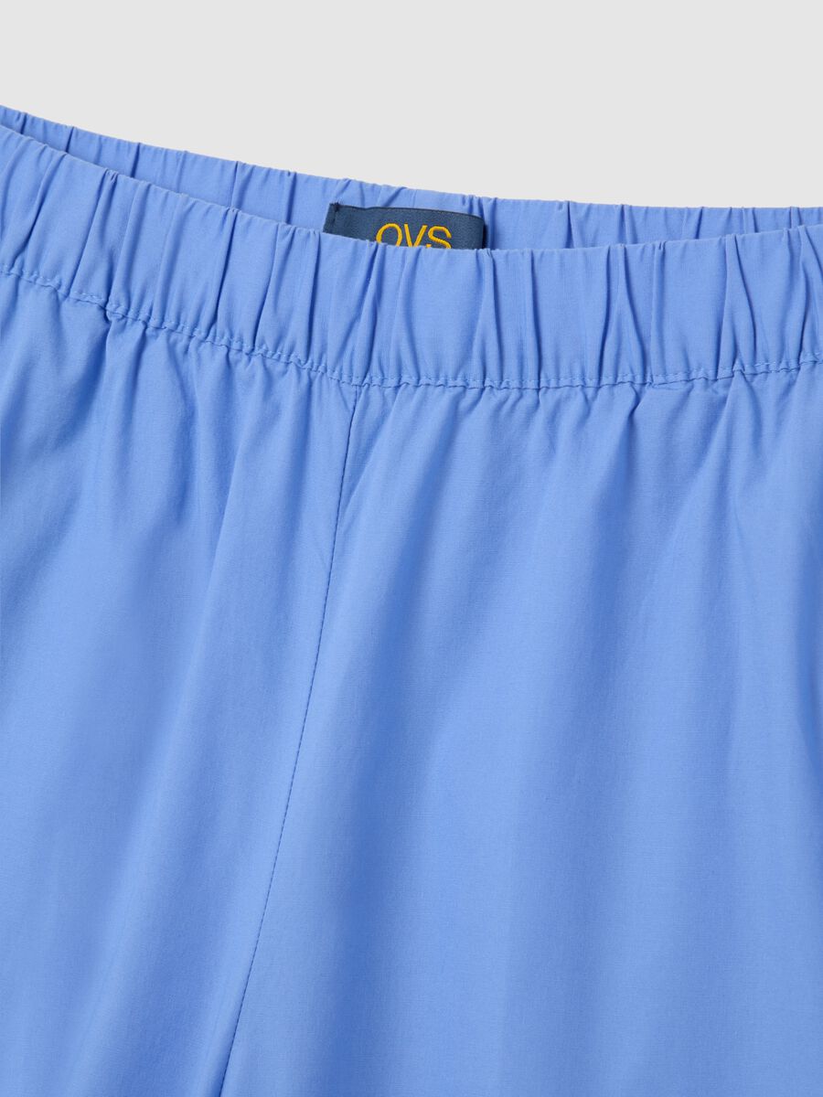 Women's Regular Fit Light Blue Culotte Trousers_5