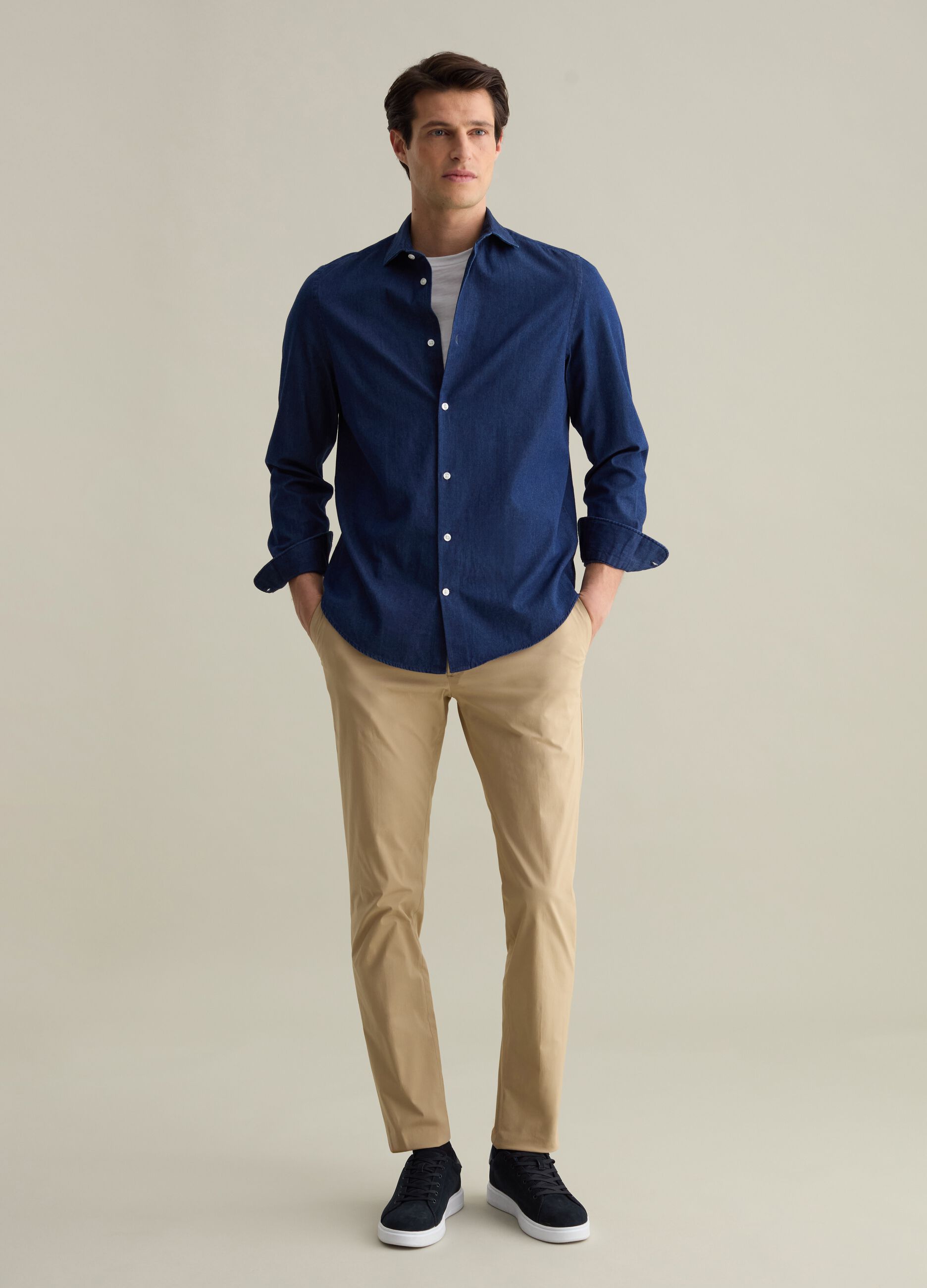 Pantaloni slim fit in cotone stretch Contemporary