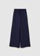 Girls' blue culotte pure cotton trousers_0
