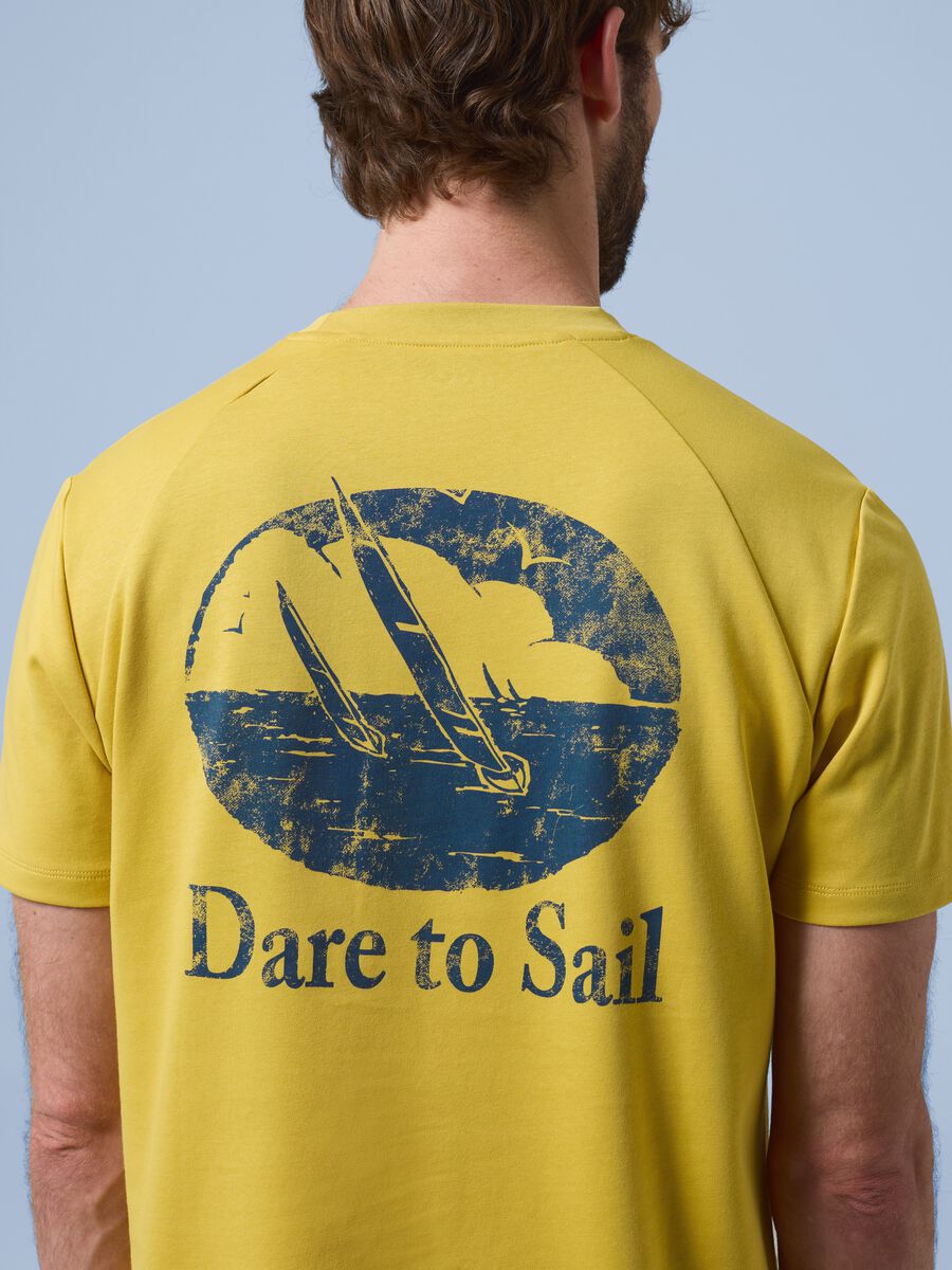 T-shirt gialla ALTAVIA SAILING in misto cotone elasticizzato_3