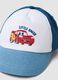 Multicolour pure cotton cap for kids with Cars embroidery_2