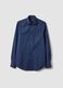 Blue slim-fit stretch cotton poplin shirt_4