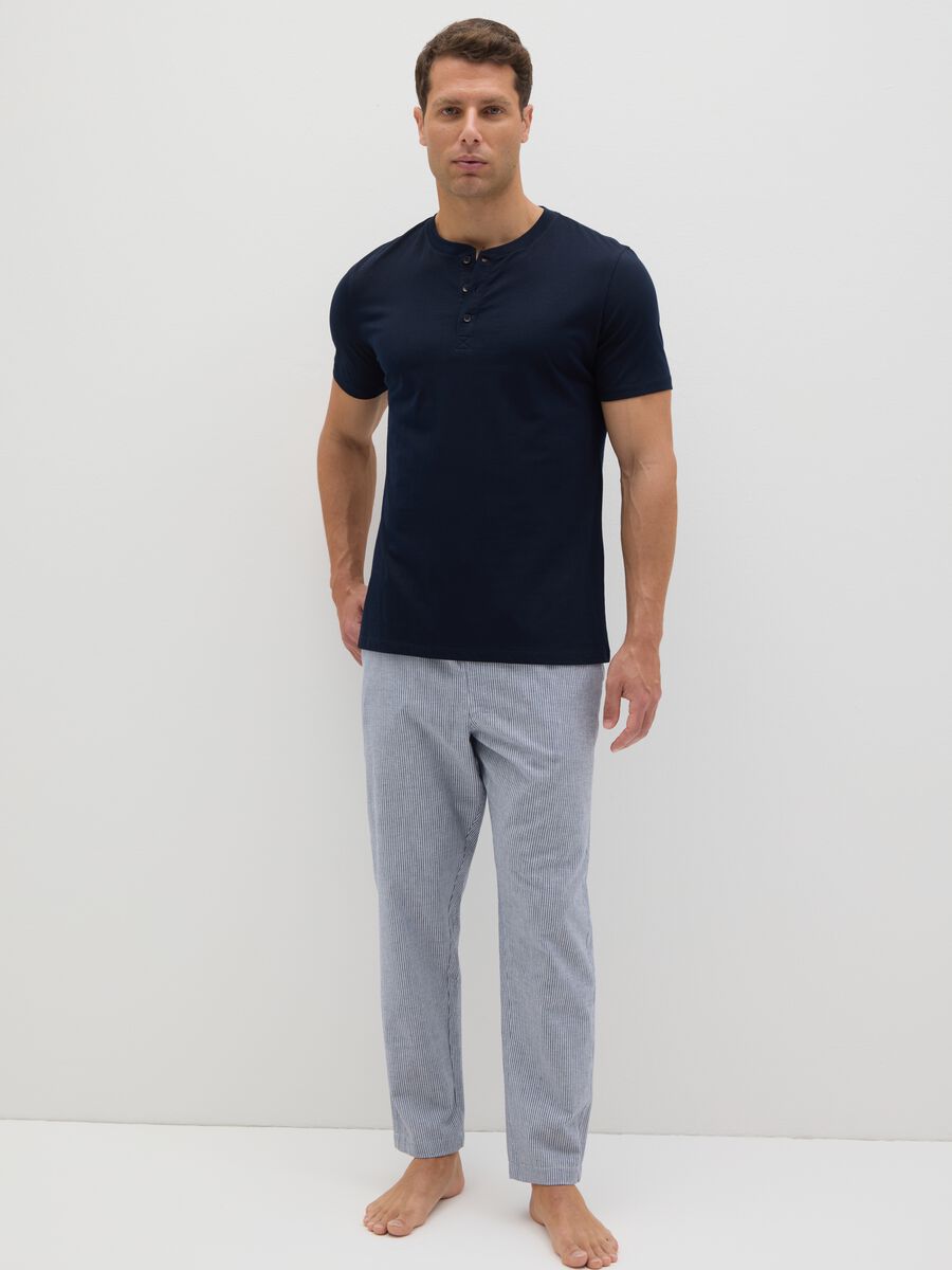 Blue T-shirt in Supima cotton_1