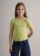 Girls' regular fit yellow ribbed viscose blend jumper_0