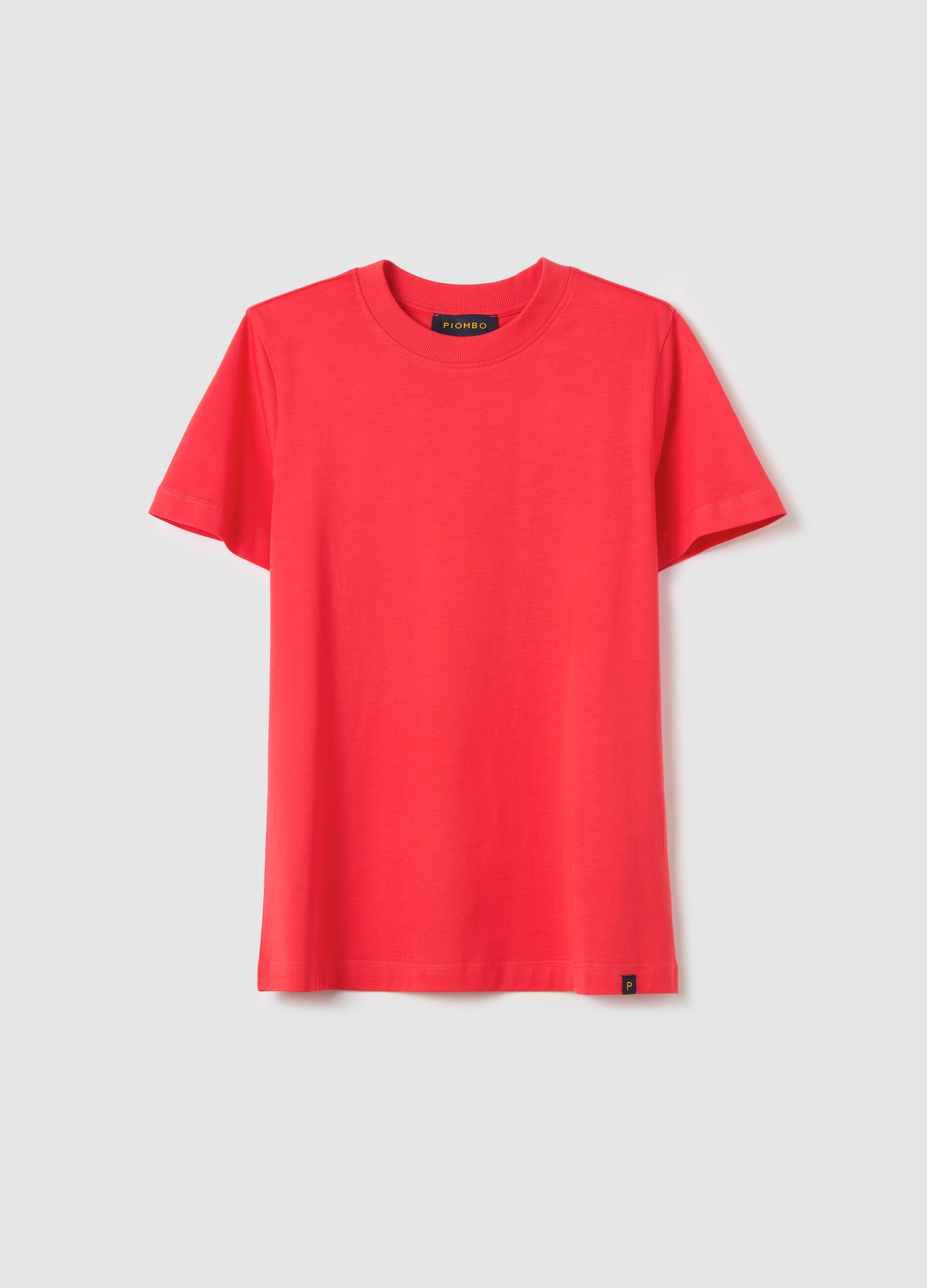 Cotton T-shirt with round neck