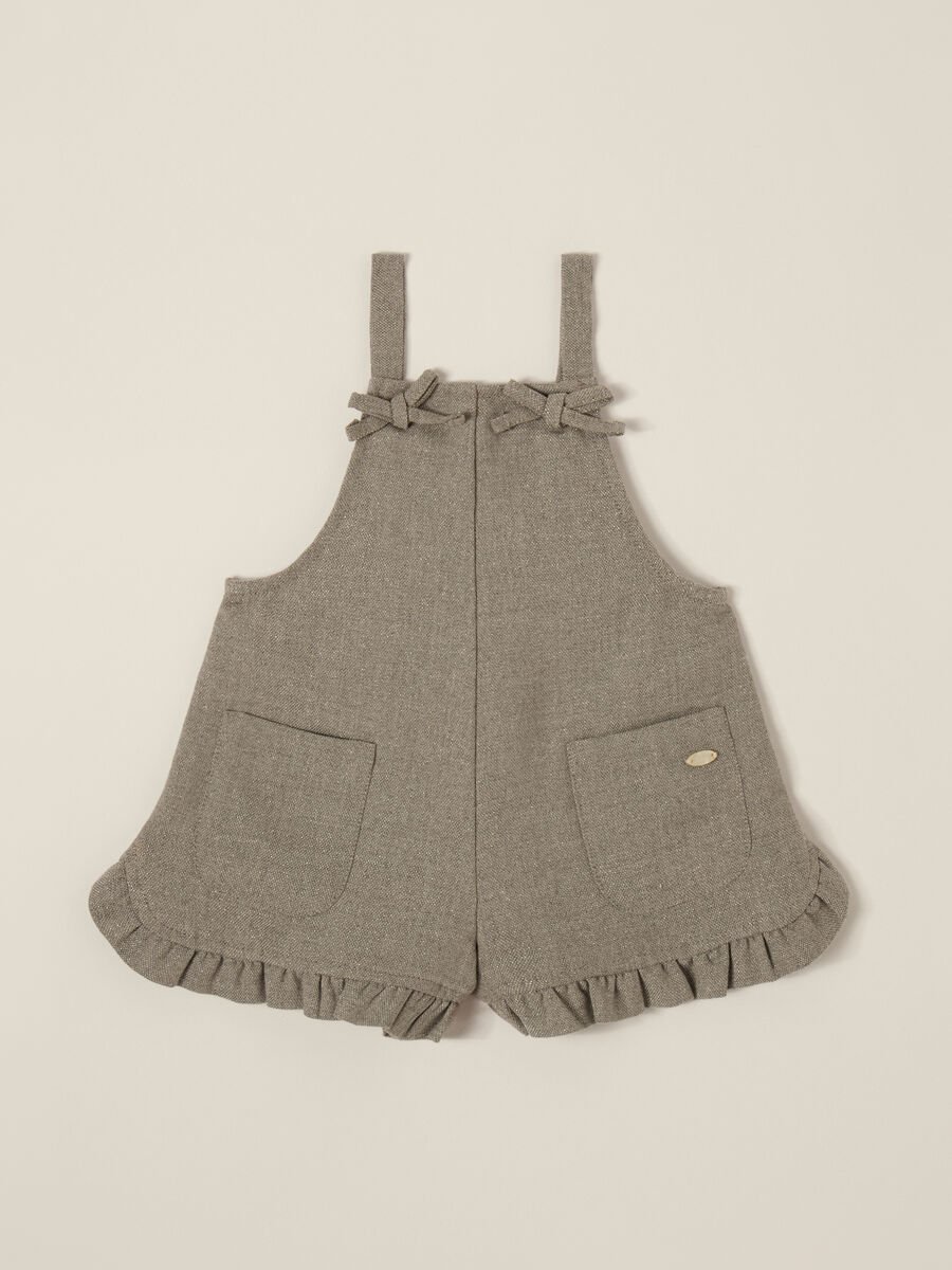 Grey dress with ruffles and pockets_0