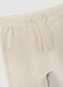 Beige cotton toddler girls' trousers with regular fit_2