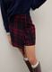 Multicolour checked skirt with fringes_3