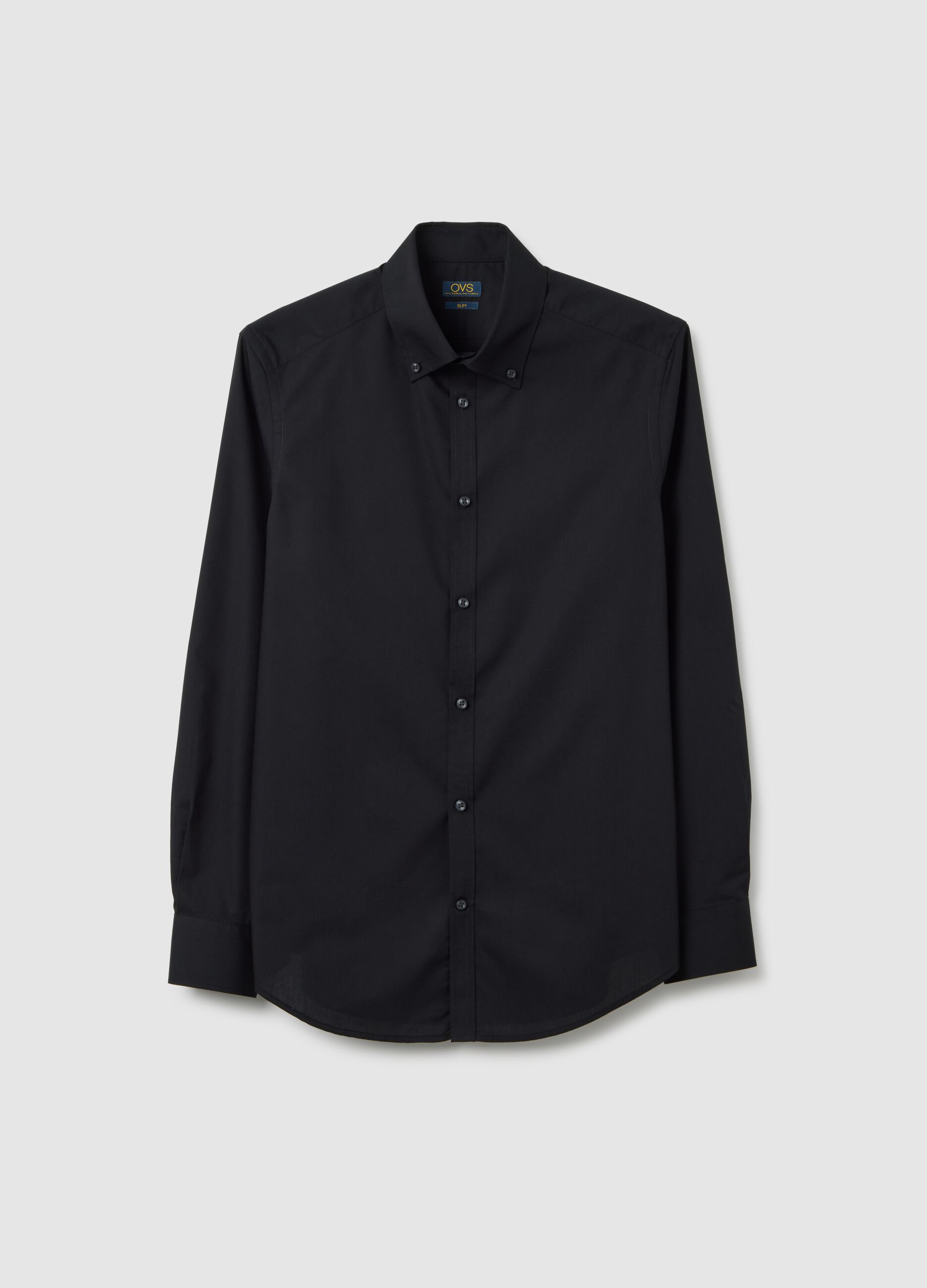 Black slim fit shirt