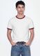 White crew-neck fitted T-shirt in pure cotton_4