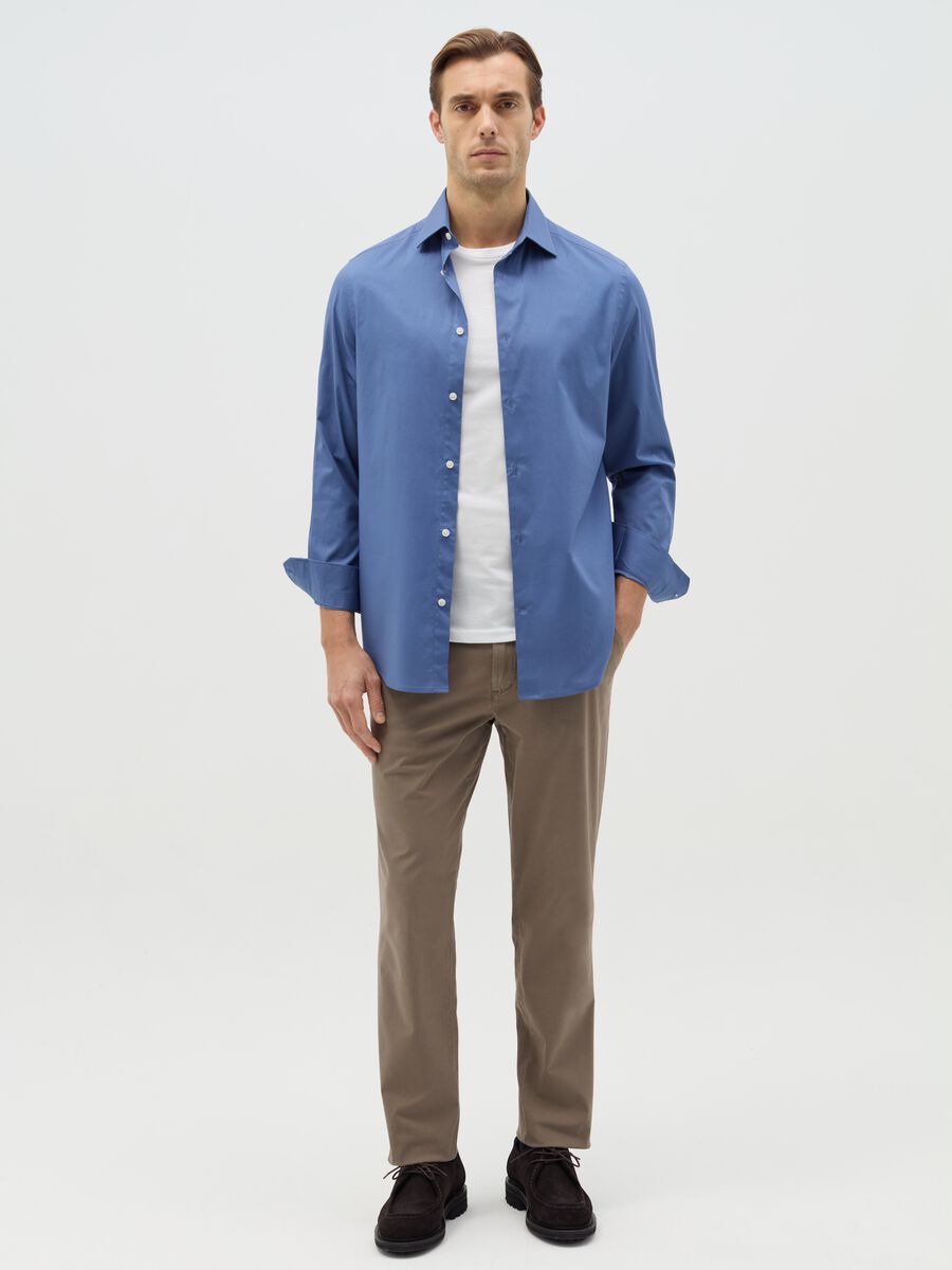 Stretch cotton chino trousers_0