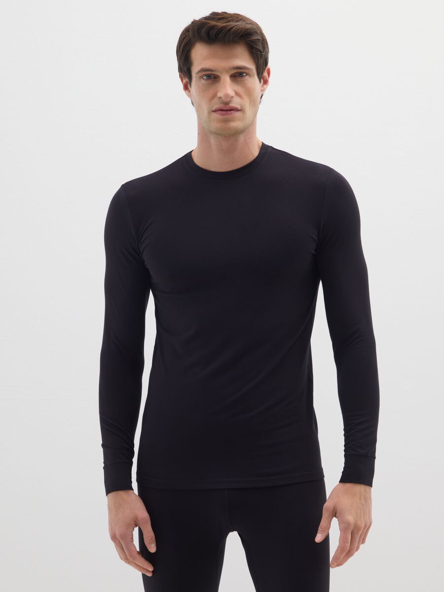 Black long-sleeve regular fit t-shirt_0