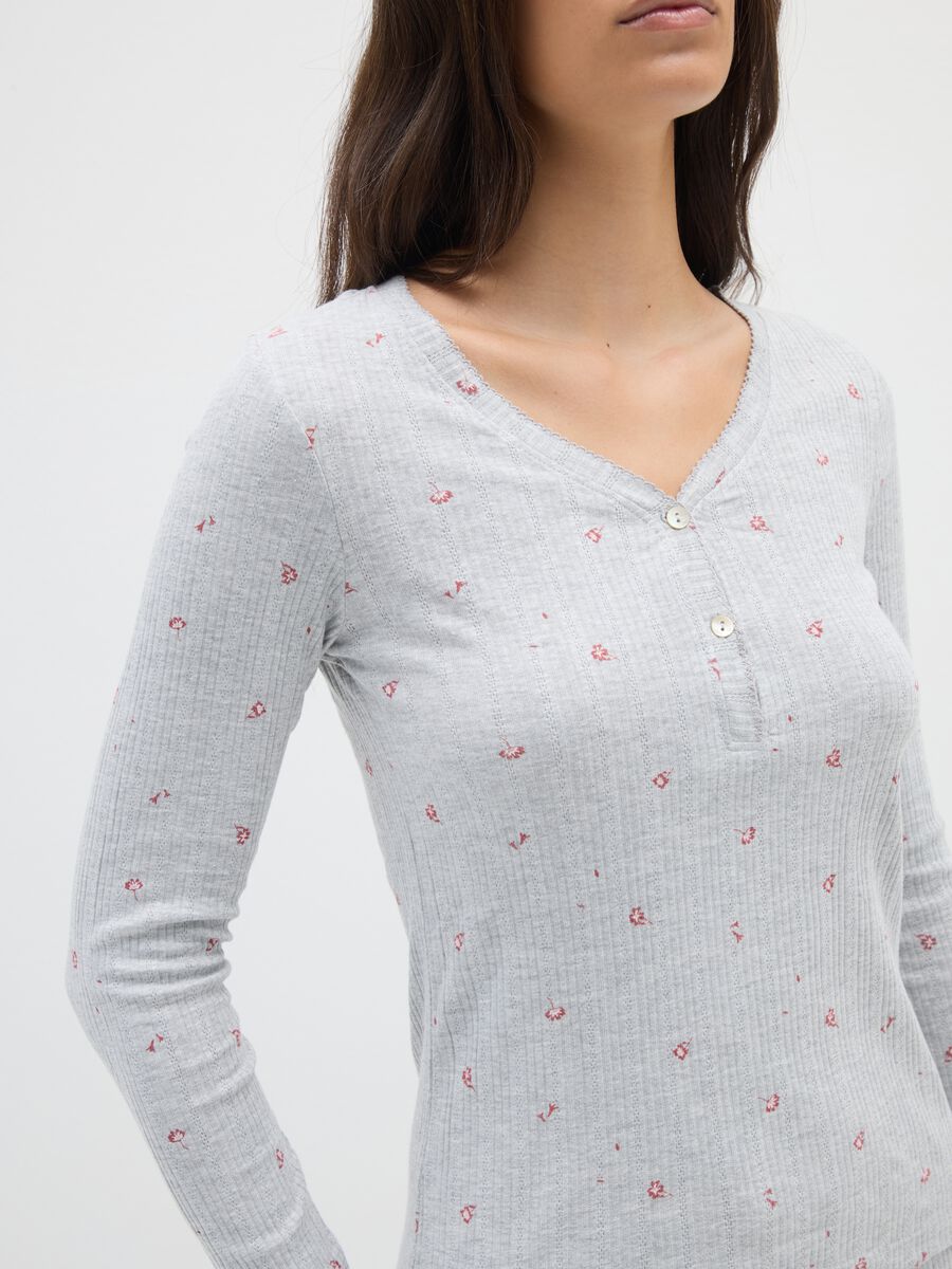 Maglia da pigiama in cotone grigia_3