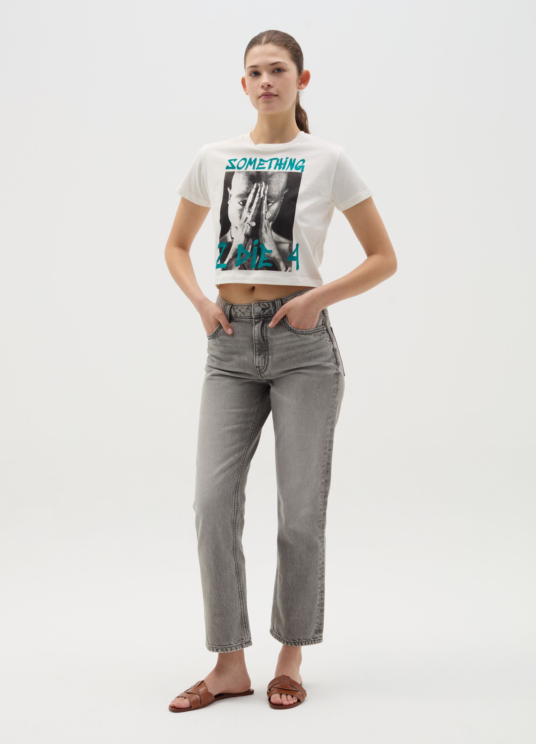 T-shirt with Tupac print