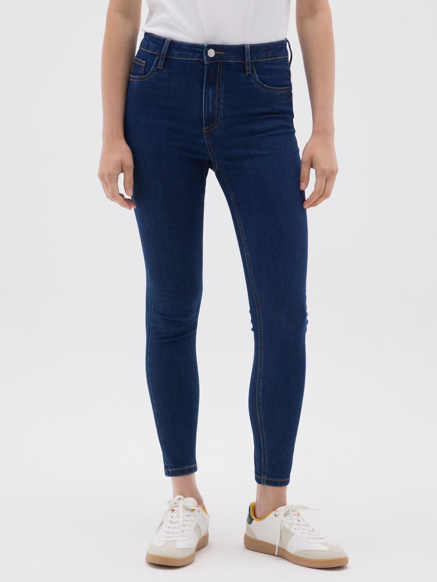 Women's Skinny Fit Black Denim Jeans_1
