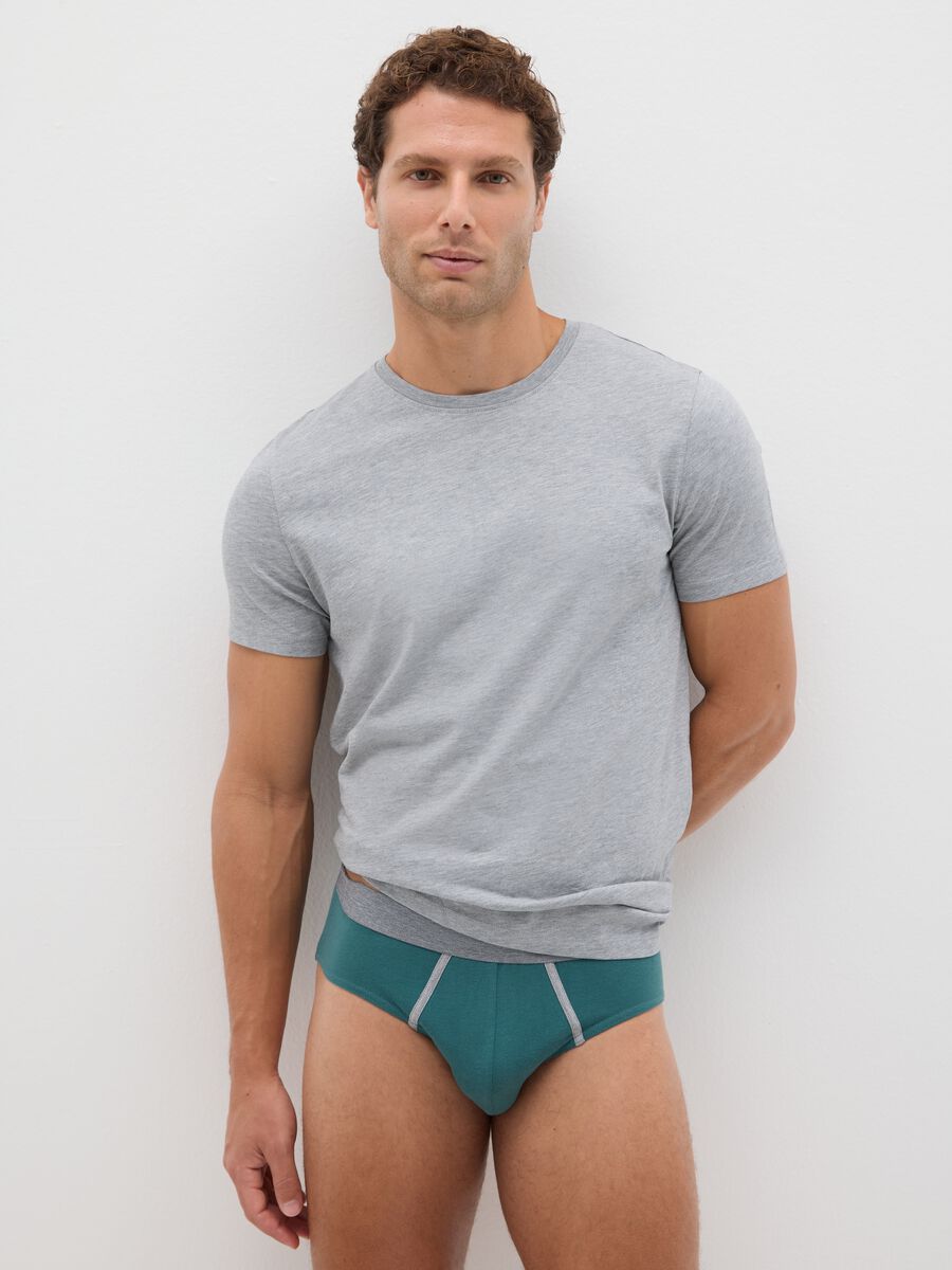 Tripack slip in cotone elasticizzato multicolor regular fit_0