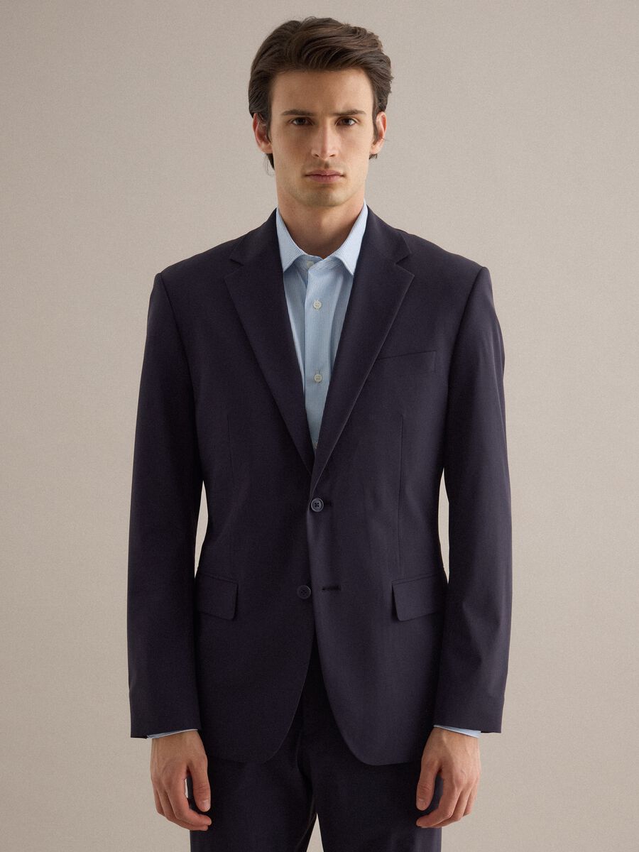 Blazer blu slim fit_0