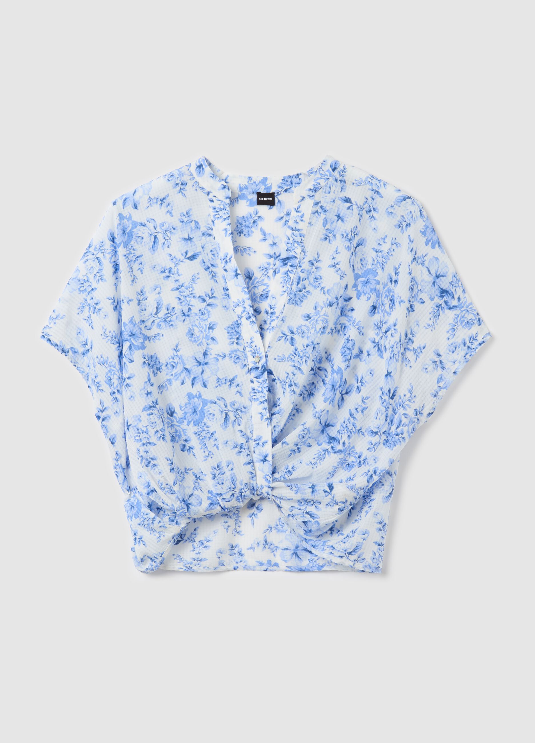 Floral blouse with knot