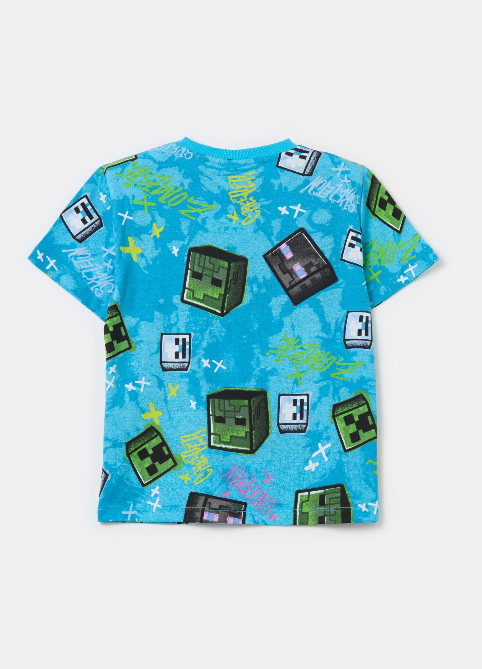 T-shirt in cotone con stampa Minecraft