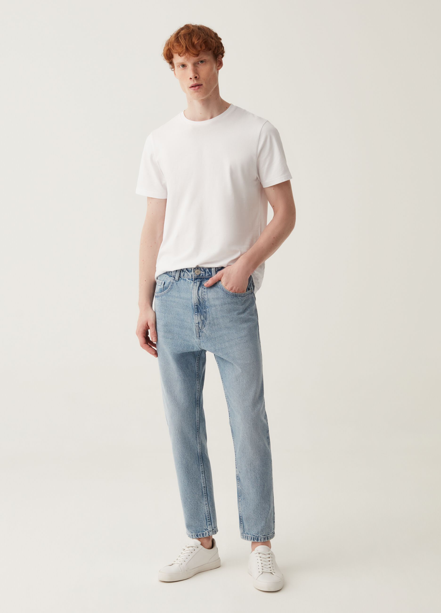 Jeans carrot fit acid wash_0