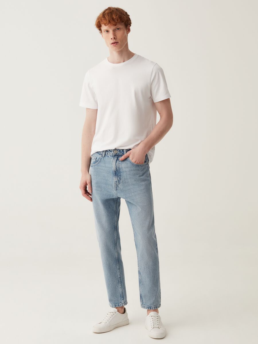 Jeans carrot fit acid wash_0