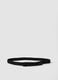 Black braided belt with metal buckle_0