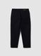Black straight-leg trousers in stretch cotton twill_5