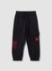 Pantaloni jogger neri in misto cotone con grafiche Spider-Man per bambino_0