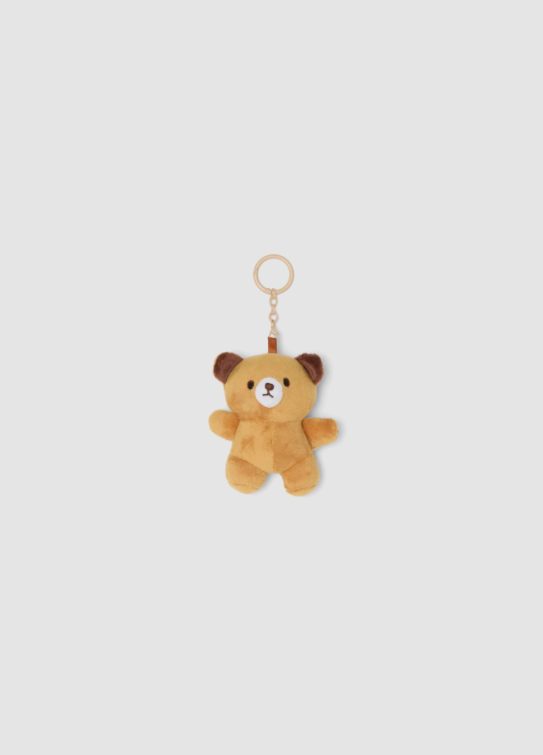 Brown teddy bear keyring