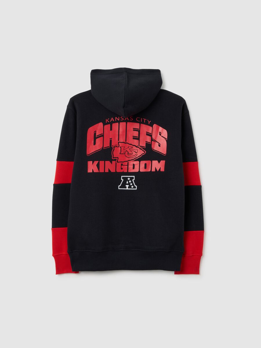 Felpa da bambini in misto cotone multicolor regular fit con stampa Kansas City Chiefs_1
