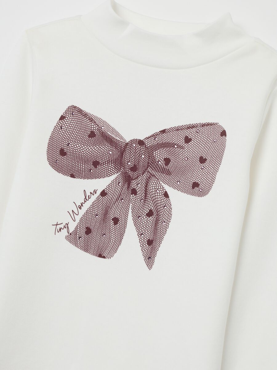 Girls' white regular fit cotton blend top_2