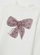 Girls' white regular fit cotton blend top_2