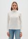 White cotton blend turtleneck regular fit_1