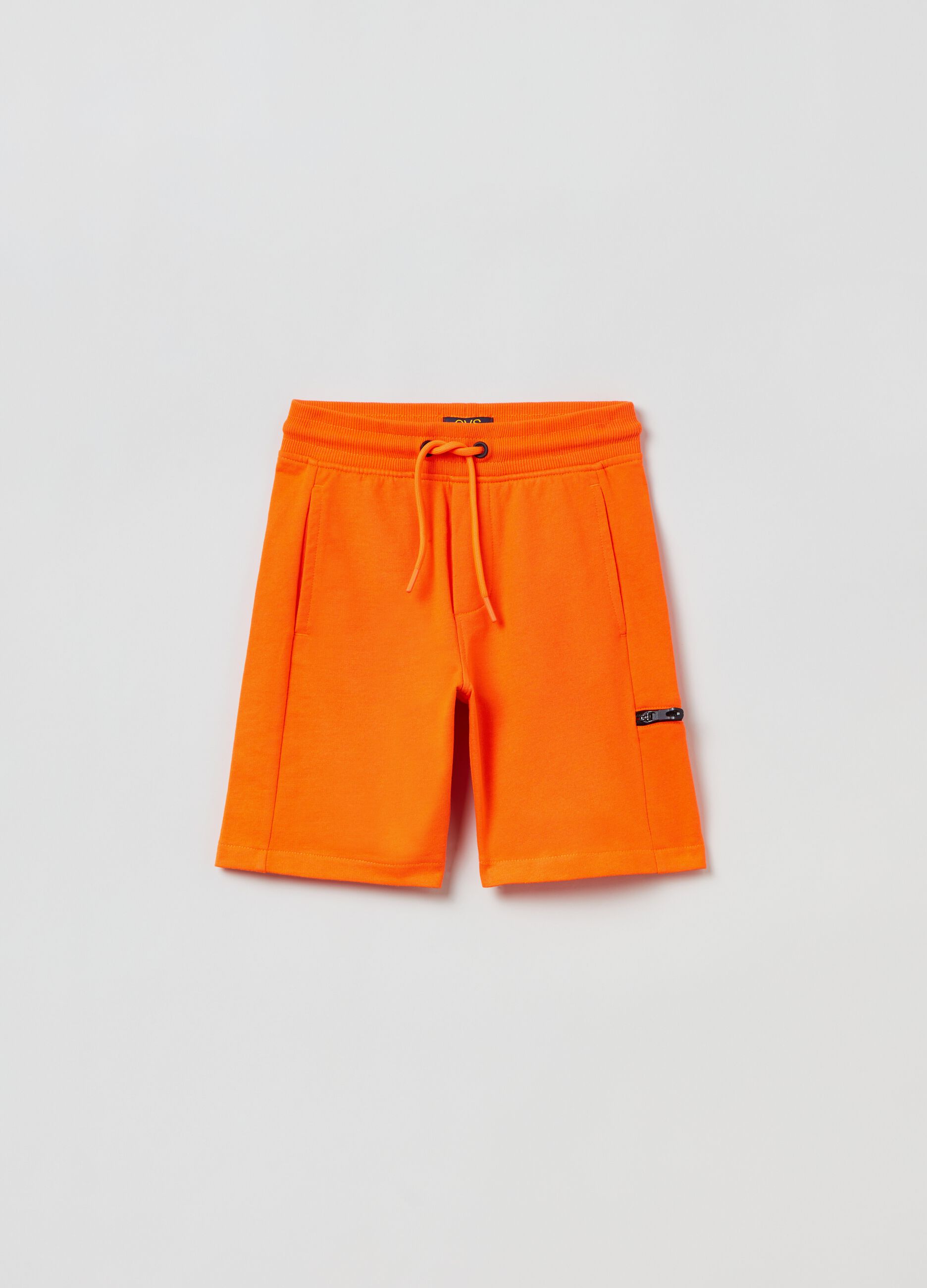 Shorts con coulisse e tasca con zip_0