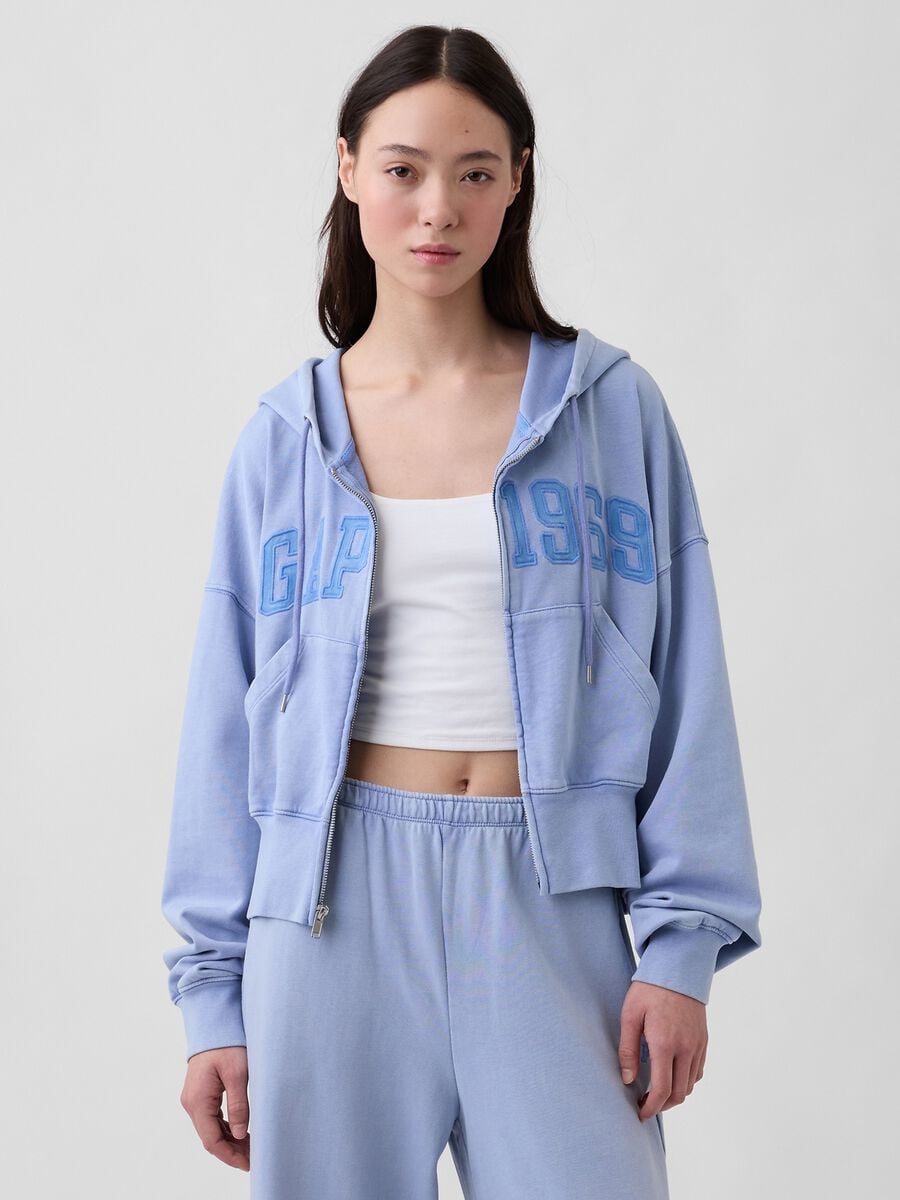 Cotton-blend full-zip hoodie_0