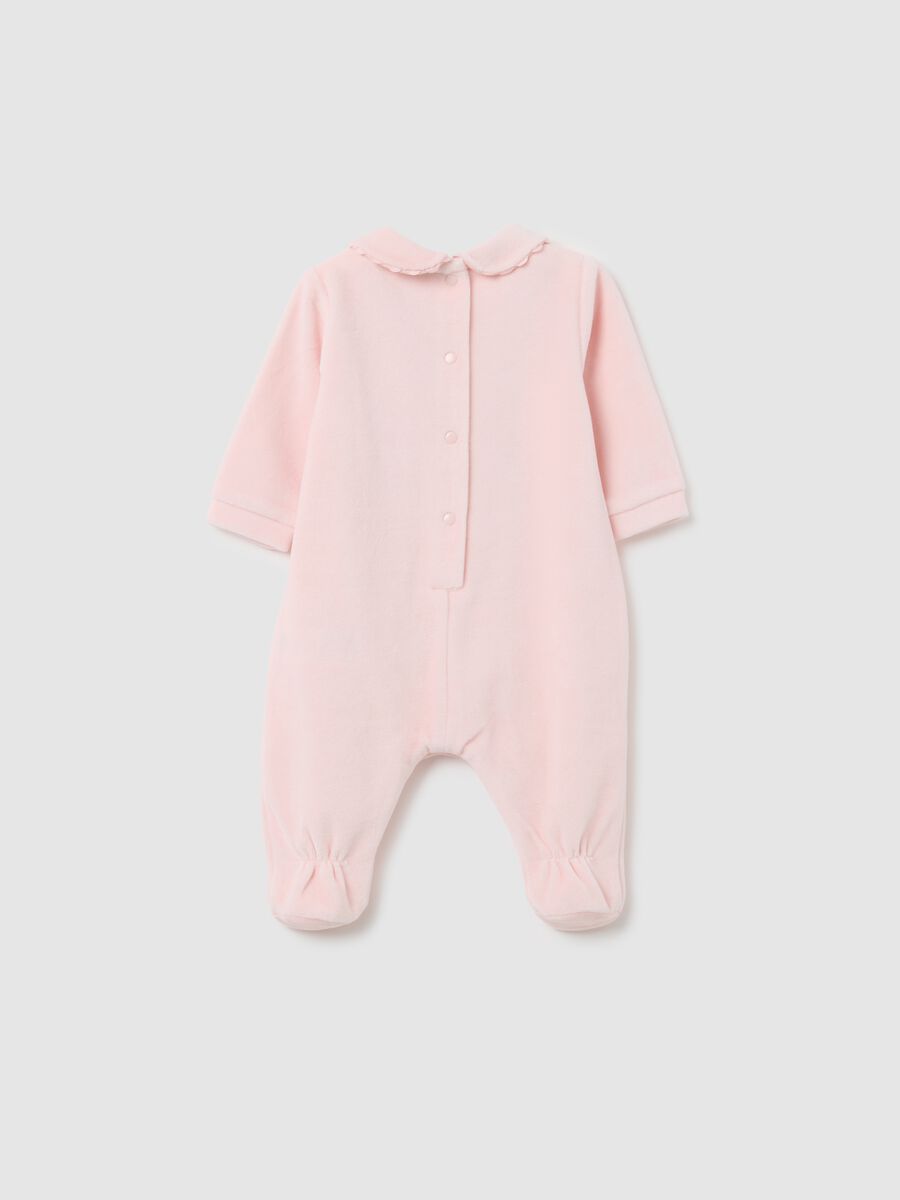 Tutina da neonata in misto cotone rosa_1