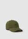Regular fit green pure cotton baseball cap_0