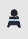 Blue children's hat with pompom_0