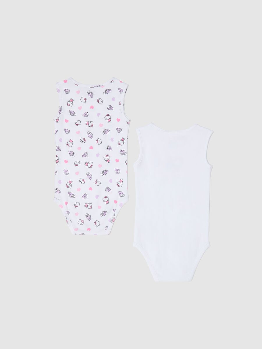 Two-pack sleeveless bodysuits with Hello Kitty print_1