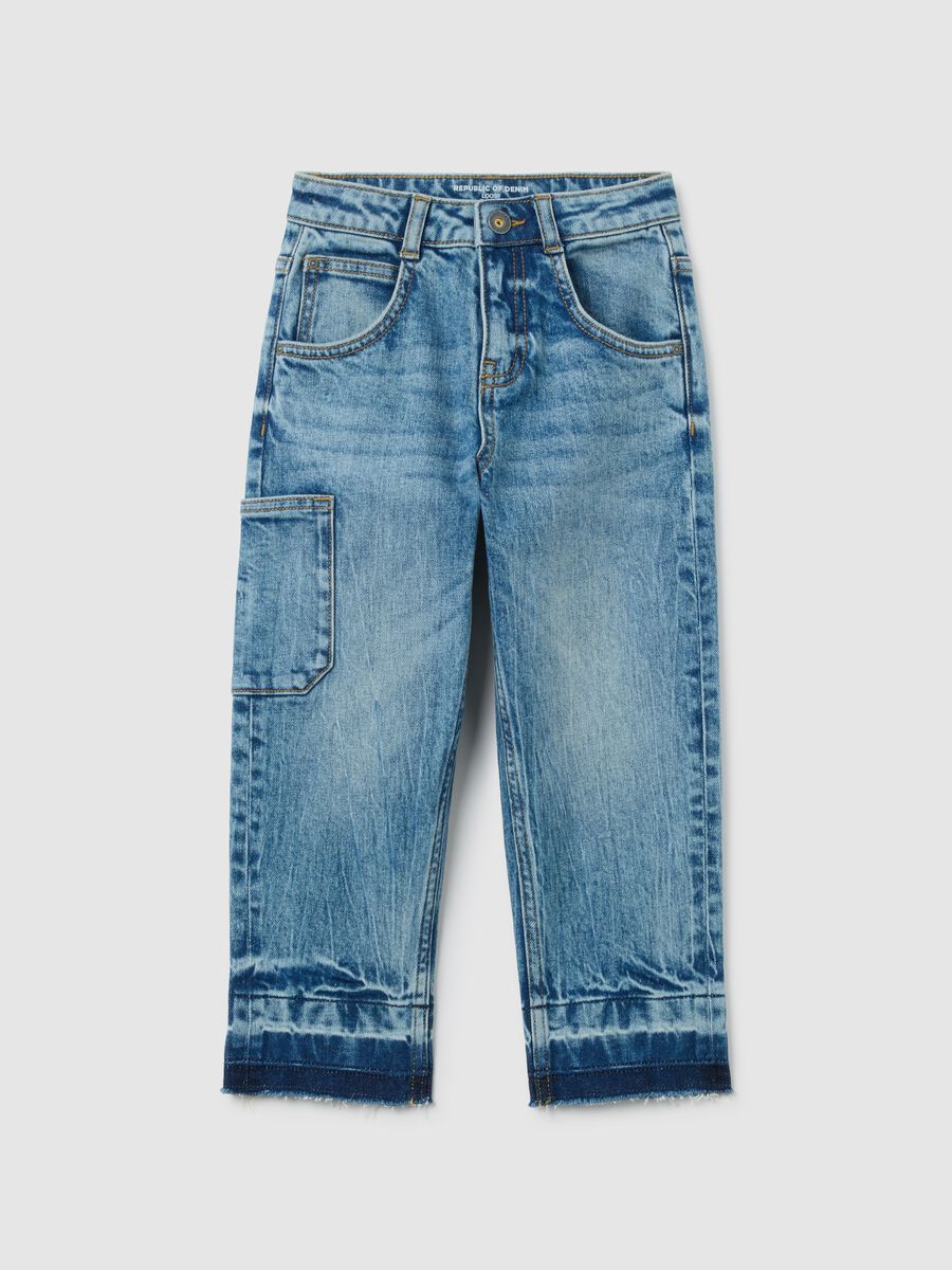 Jeans da bambino in denim loose fit_0