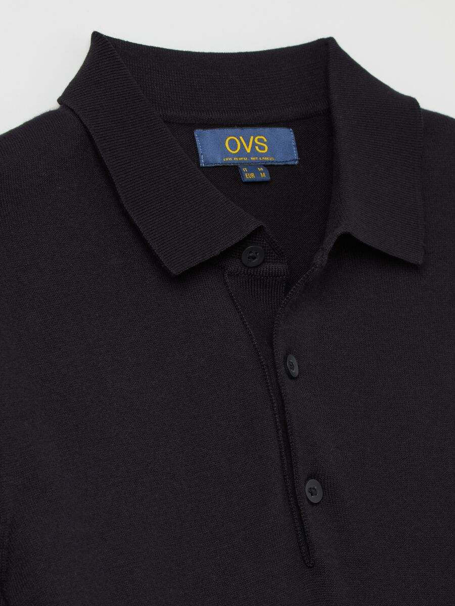 Polo shirt in solid colour cotton_5