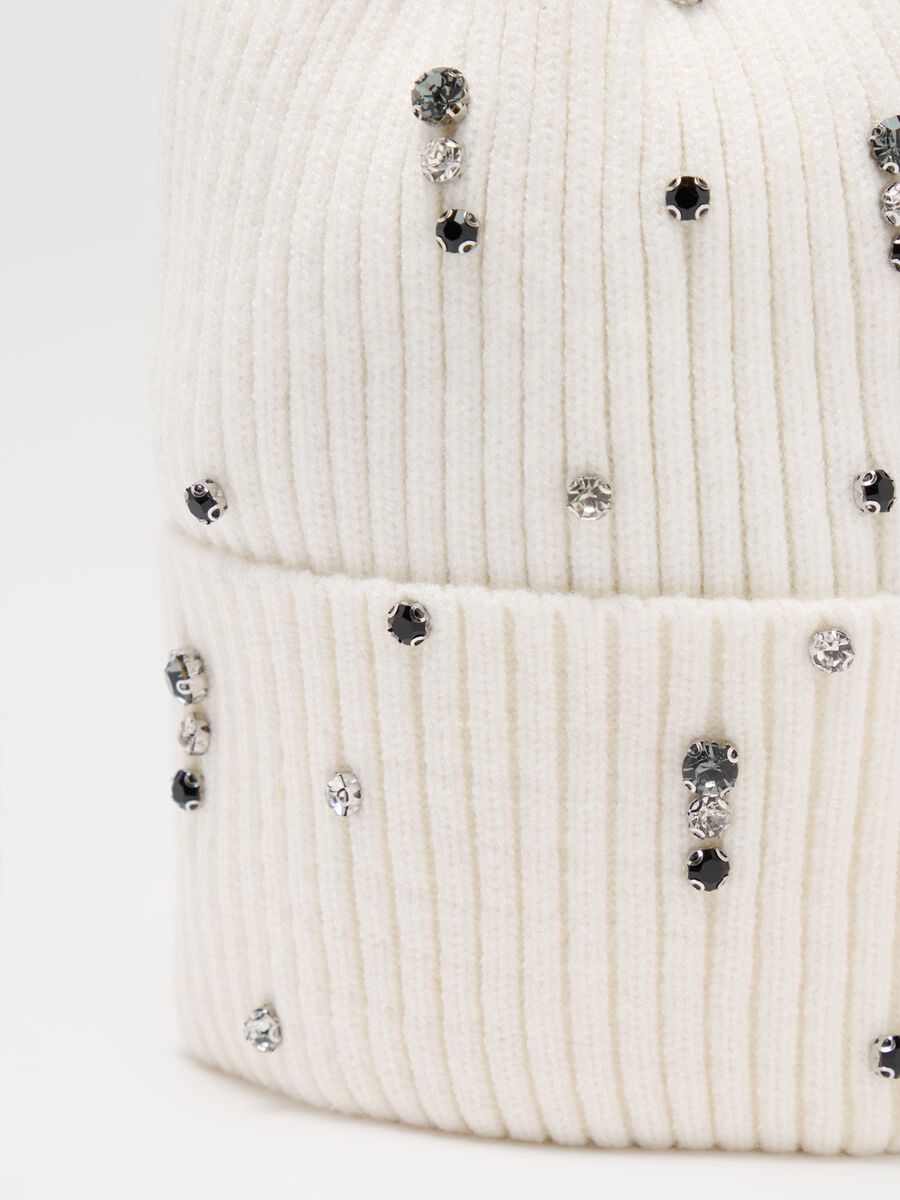 Hat with fold and diamantés_2